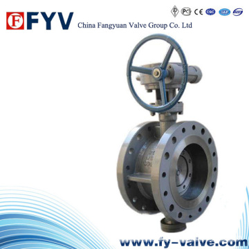 API6d Turbine Double Flanged Butterfly Valve